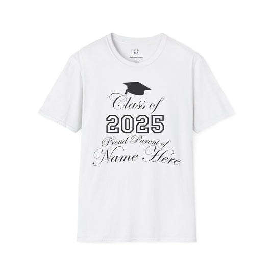 Proud Parent Graduation Celebration T-Shirt, Class of 2025, Unisex Tee, Student Gift, College Graduation, Celebration Apparel