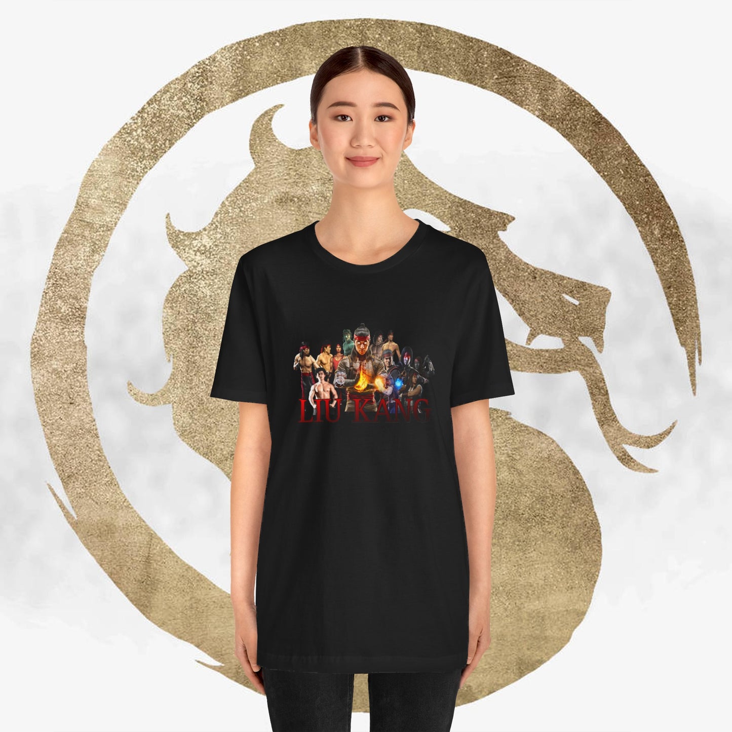 Liu Kang, Fire God Liu Kang Custom Tshirt, Unofficial Mortal Kombat custom shirt