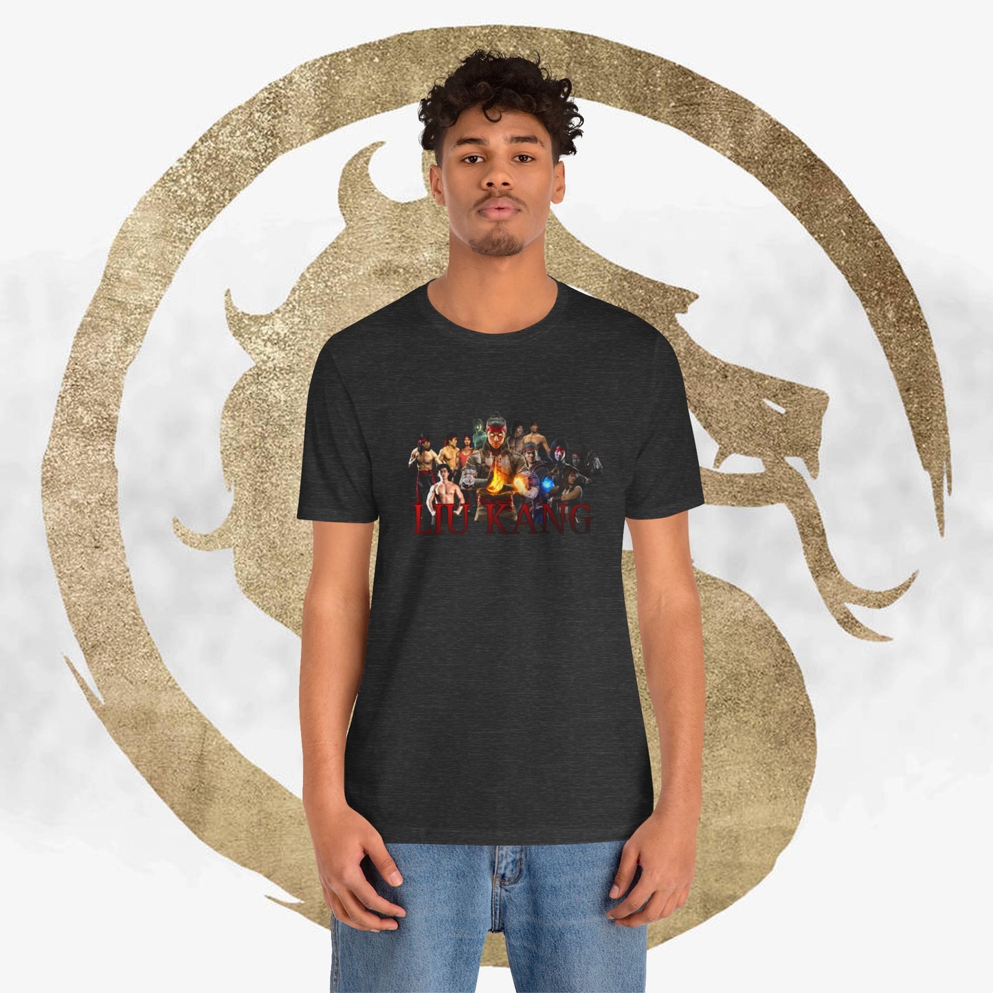 Liu Kang, Fire God Liu Kang Custom Tshirt, Unofficial Mortal Kombat custom shirt