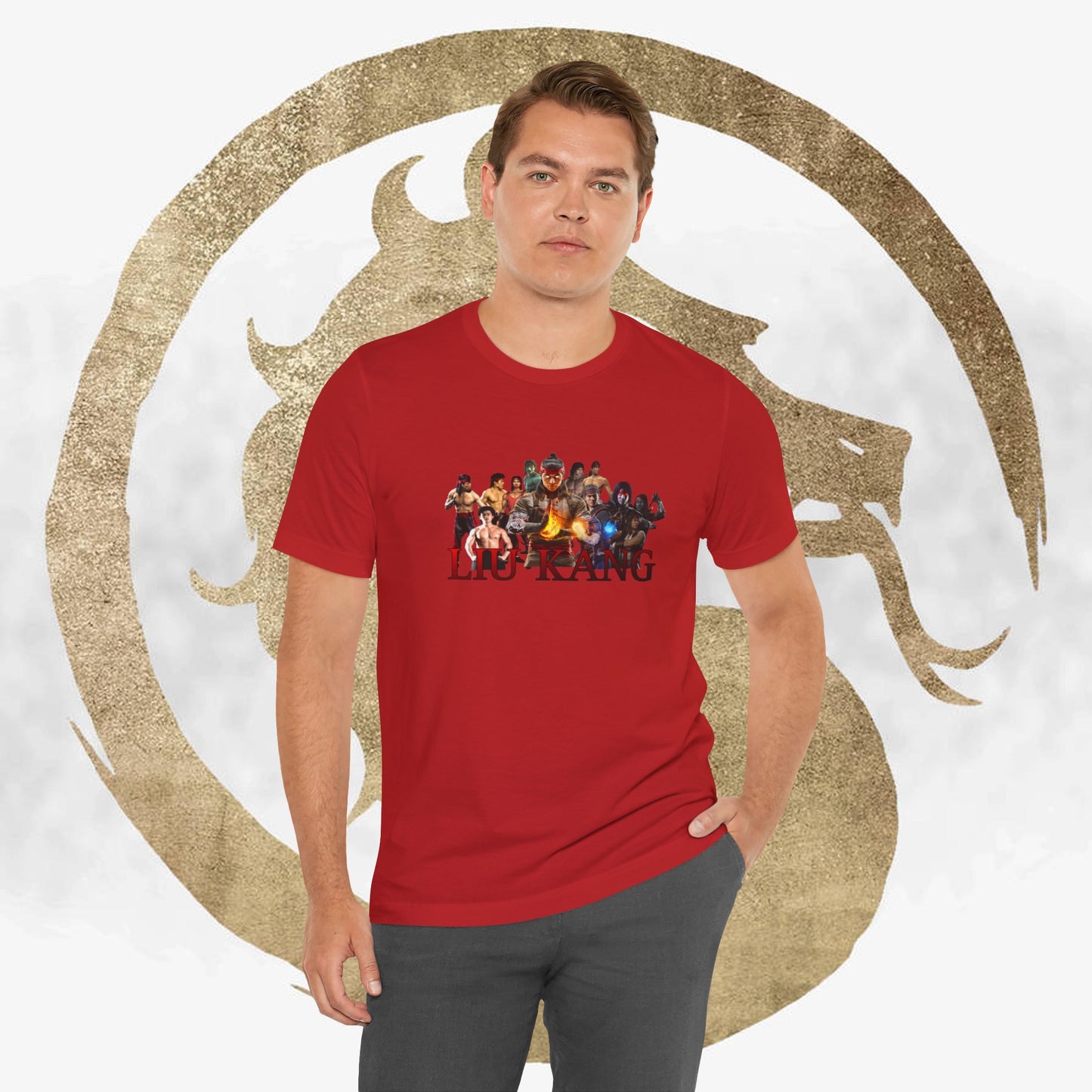 Liu Kang, Fire God Liu Kang Custom Tshirt, Unofficial Mortal Kombat custom shirt